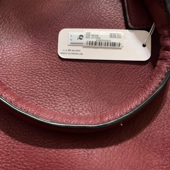 BURGUNDY satchel with crossbody strap, nwt - Picture 4 of 8